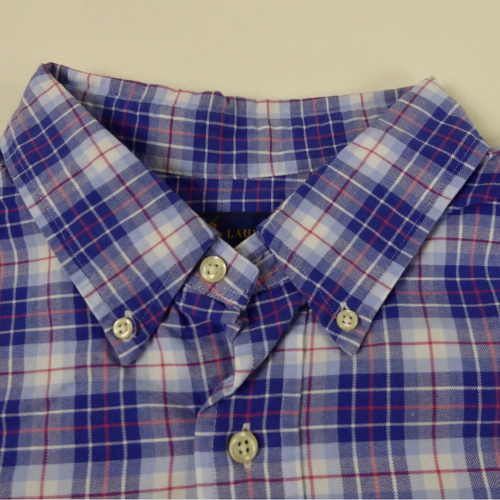 Polo Ralph Lauren Plaid Oxford Short Sleeve Shirt w Chest Pocket NWT New - Picture 5 of 5